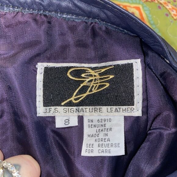 Vintage Eighties Leather Skirt Size 8 - Picture 4 of 6